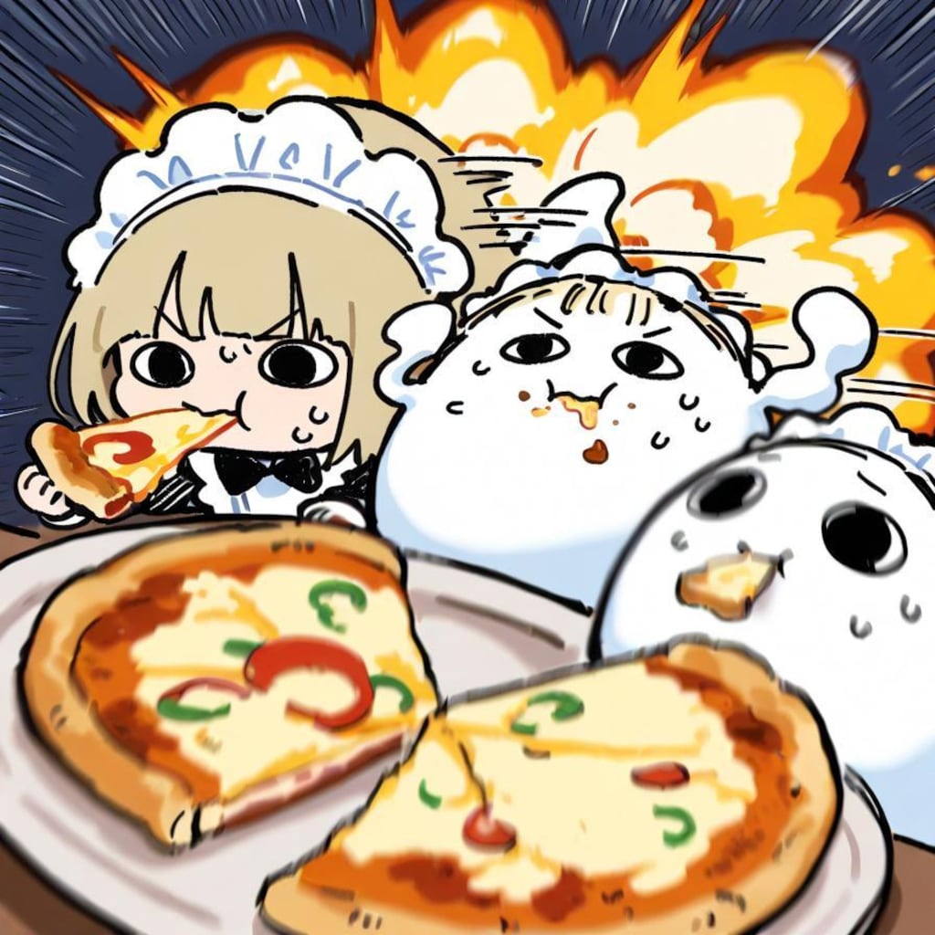 ( >ω<)微妙に気温下がった今がチャンスや！🍕💥💥💥