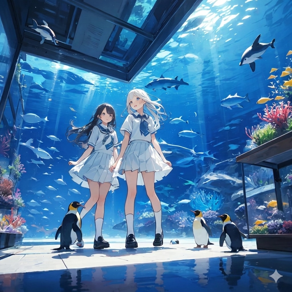 水族館を訪ねて | の人気AIイラスト・グラビア