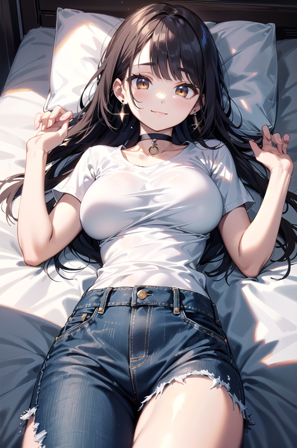 貼り付くTシャツ