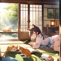 読書寝猫耳娘📖🐱💤 3枚目