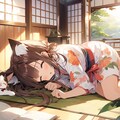 読書寝猫耳娘📖🐱💤 2枚目