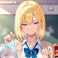 １日の終わりに脱ぎたてブラジャーを見せてくれる金髪JK 6枚目