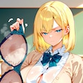 １日の終わりに脱ぎたてブラジャーを見せてくれる金髪JK 9枚目
