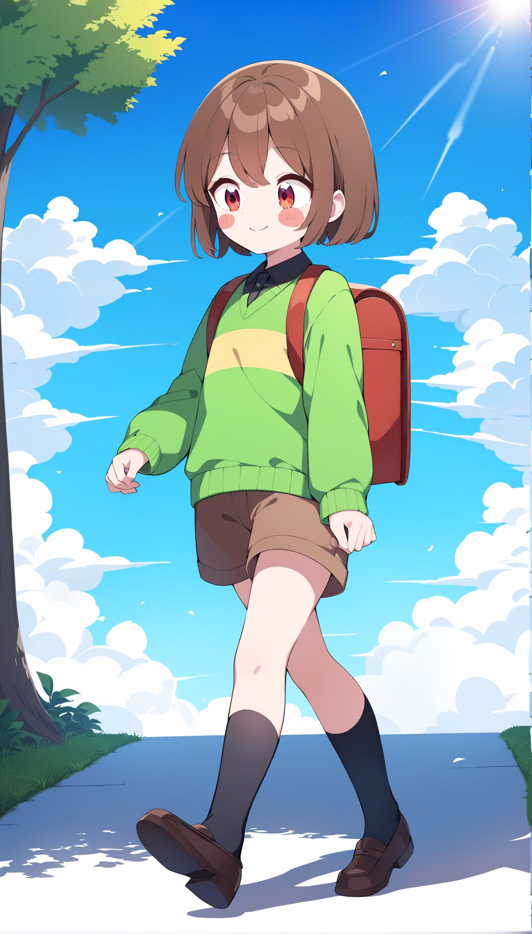 キャラちゃん＋赤ランドセル