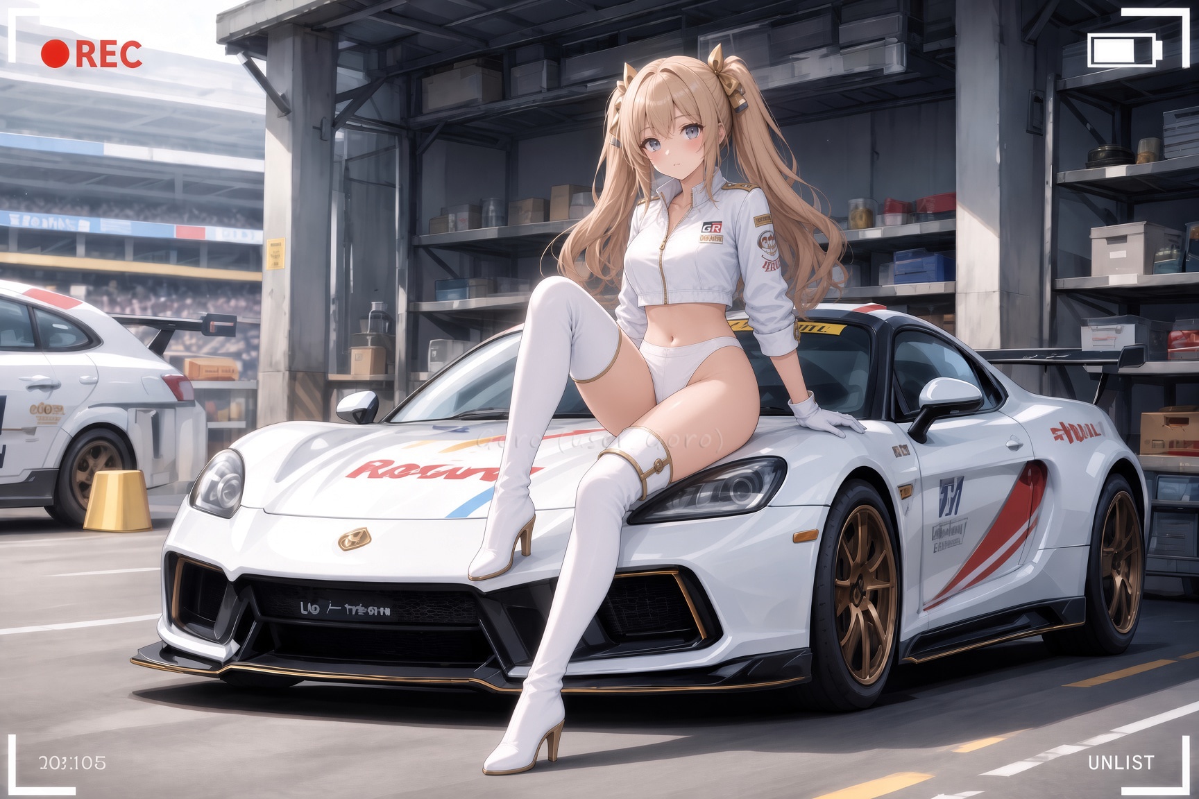 ハイカットパンツのレースクイーン(全年齢)
