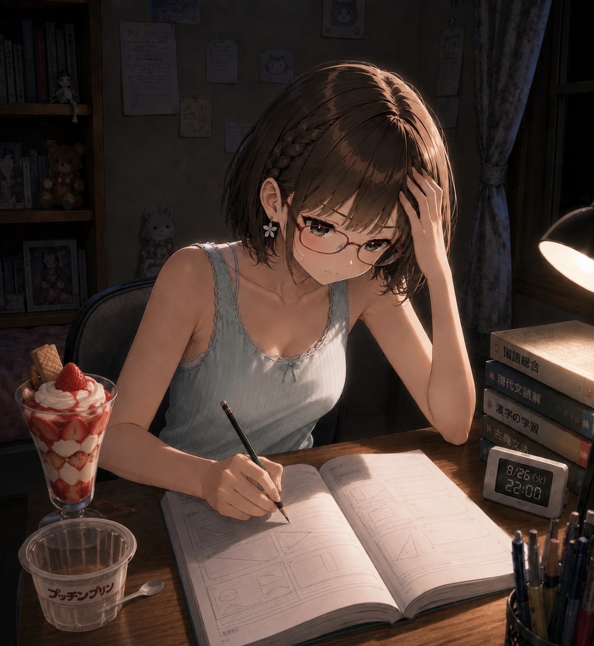 人生とは不思議なものだ。プリンを失えば、苺パフェがやってくる夜もある。 | の人気AIイラスト・グラビア