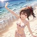 ビーチで下着姿の撮影会 Y910 2枚目