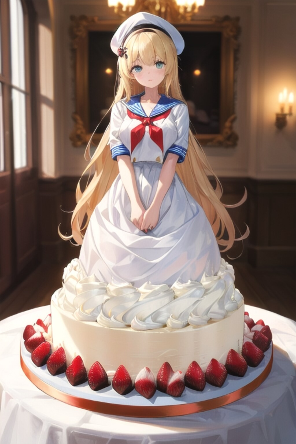 日頃の感謝を込めてケーキになってみましたの、喜んでいただけますか？