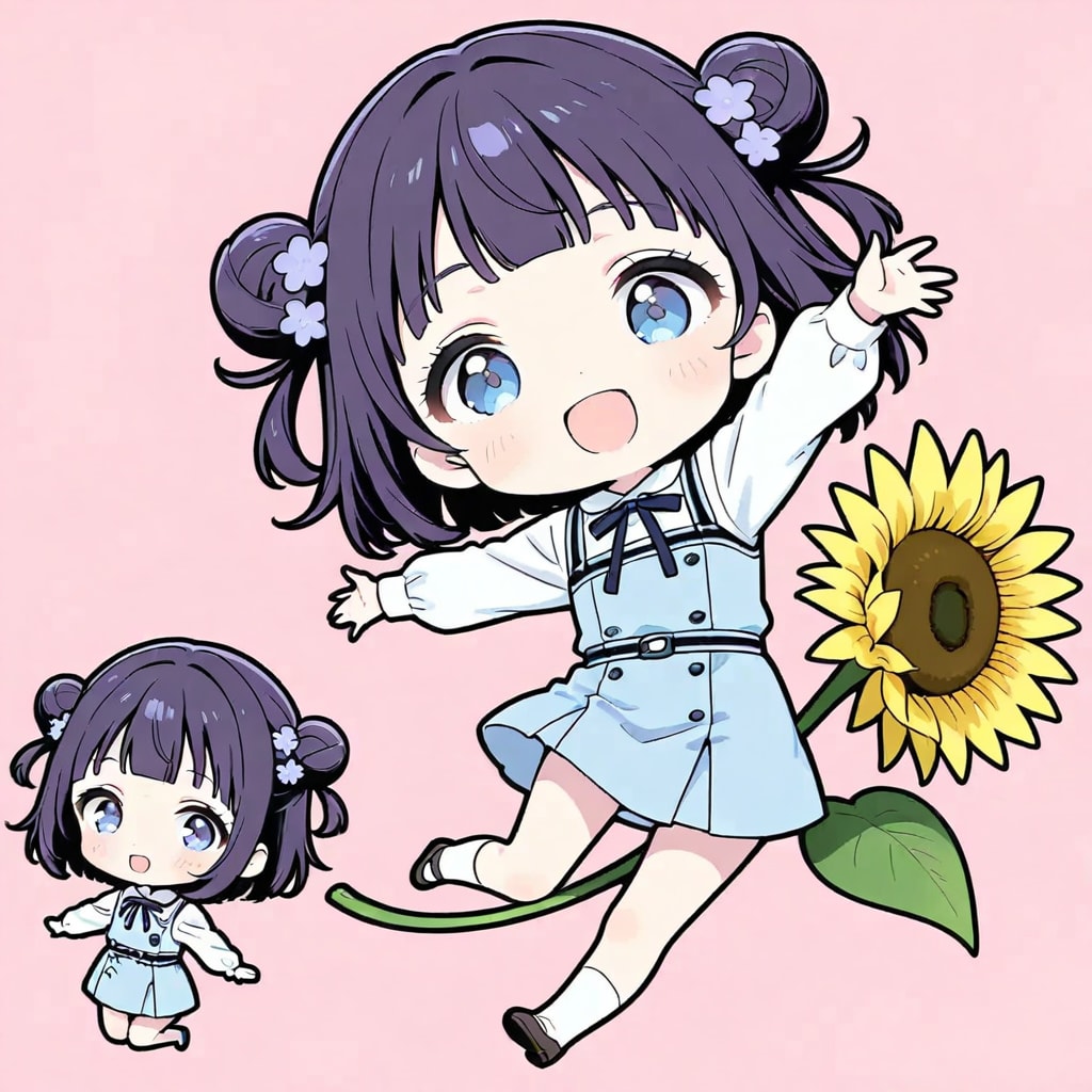 ちびだんごちゃん🍡✨とひまわり🌻✨