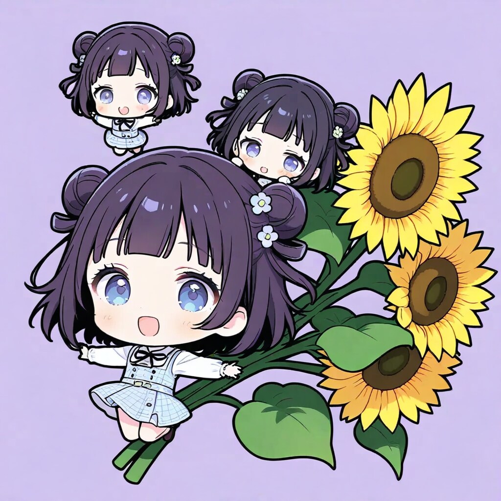 ちびだんごちゃん🍡✨とひまわり🌻✨