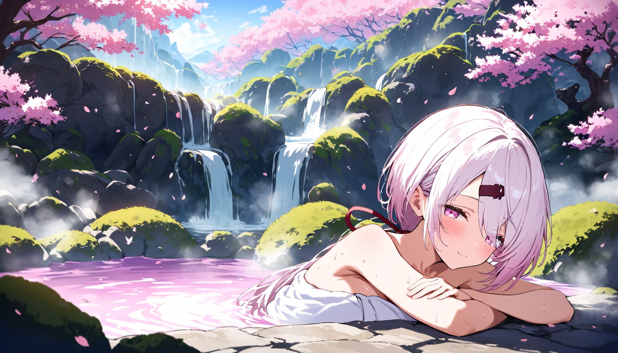 温泉 - 椎名唯華 / にじさんじ | の人気AIイラスト・グラビア