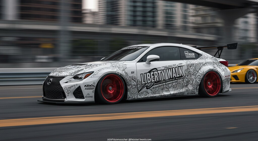 リバティーウォークLEXUSクーペのドリ車