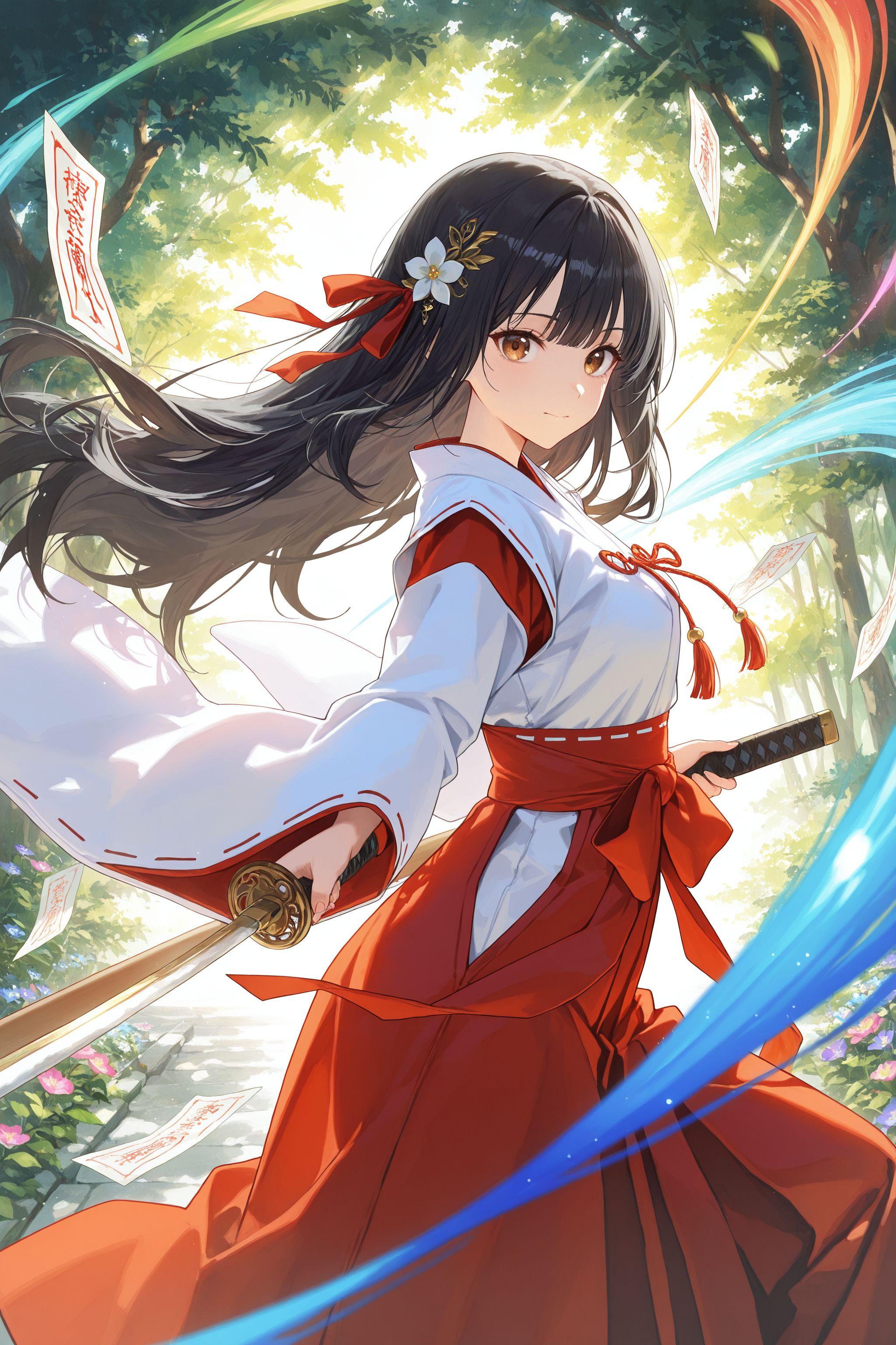 異世界神社の巫女さん（神楽さん） | の人気AIイラスト・グラビア