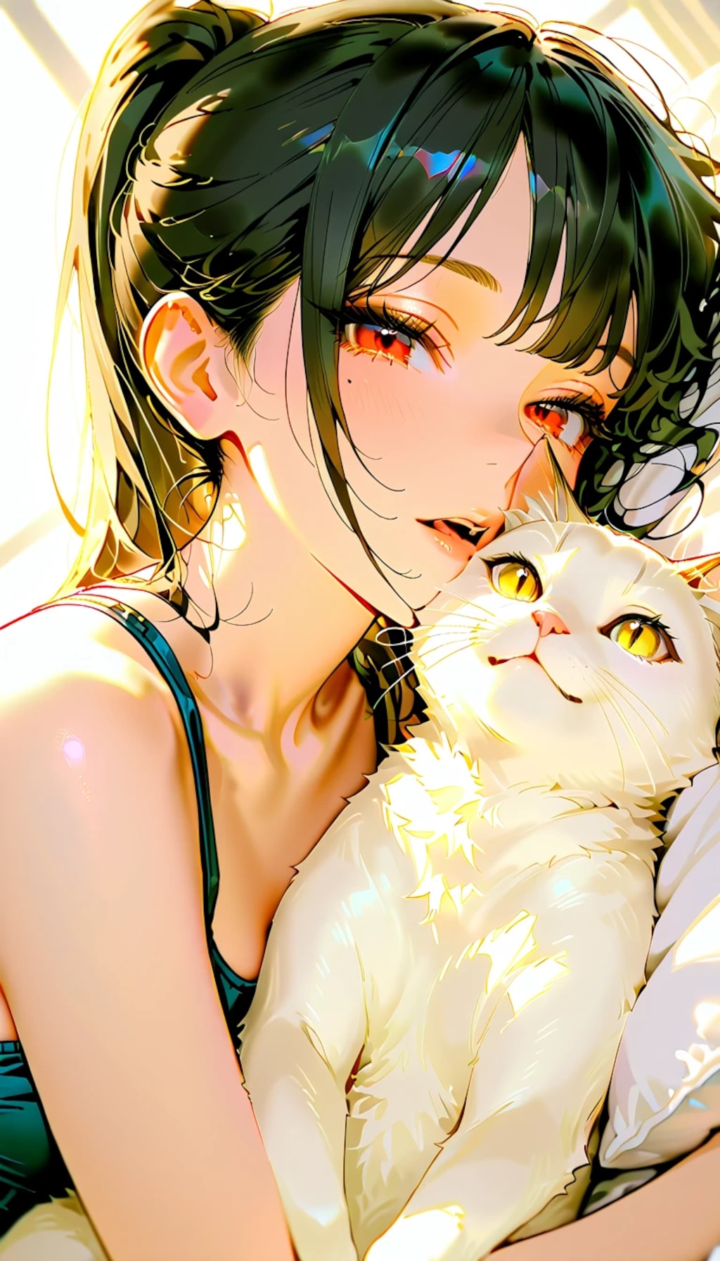 猫と一緒