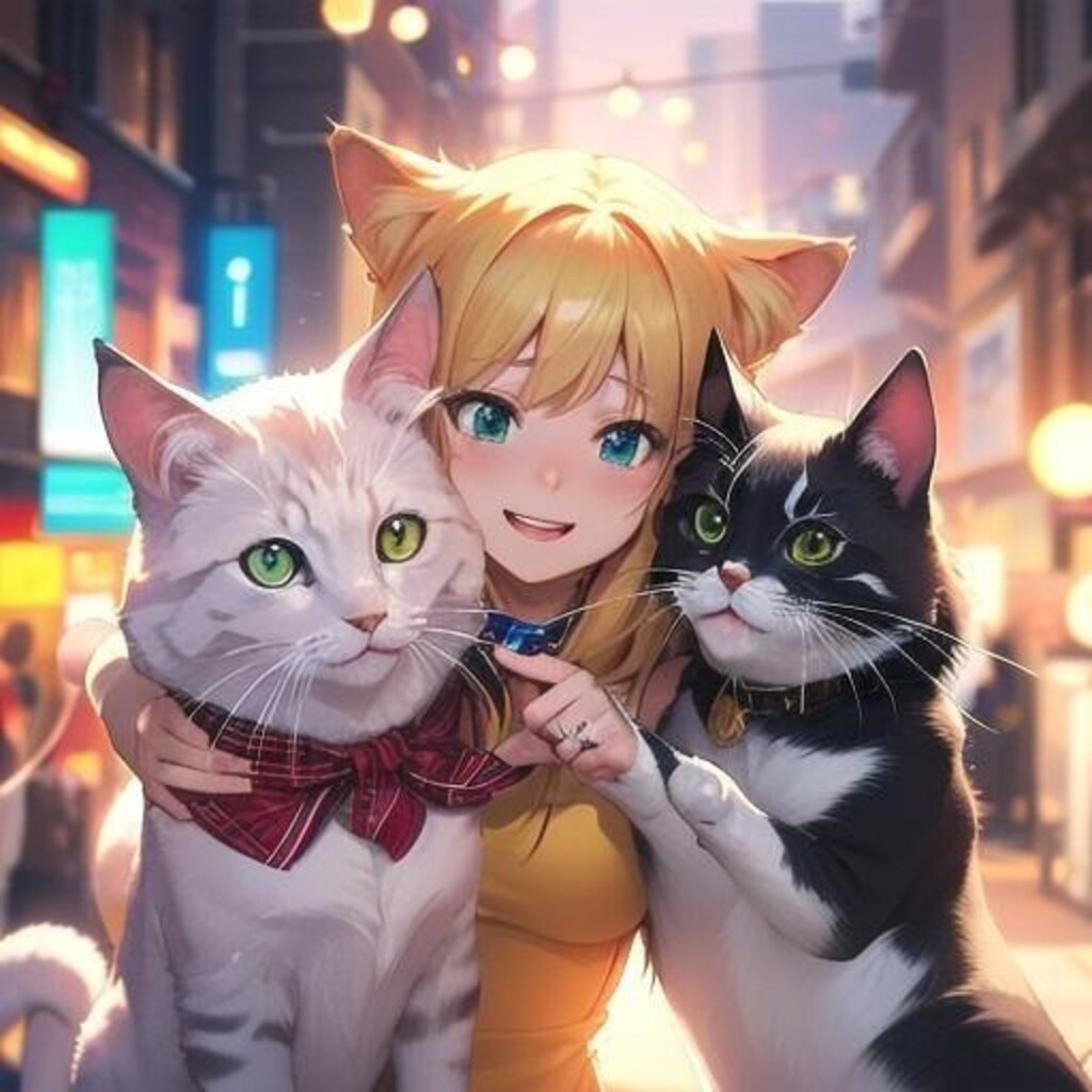 2次会に迎えに来てくれた自宅の猫たち