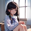 おさげ髪女子高生 4枚目