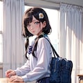 おさげ髪女子高生 5枚目