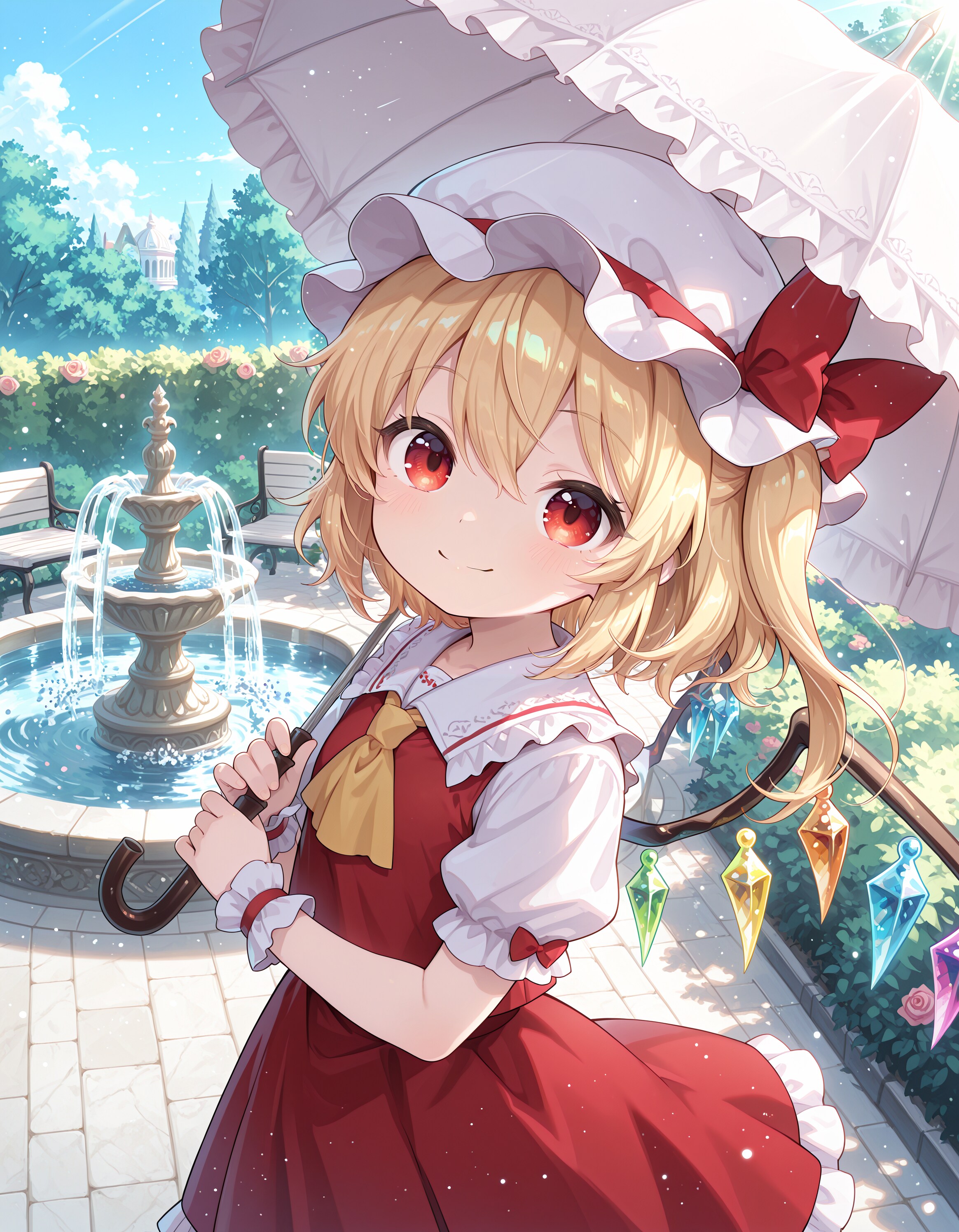 純白の日傘と紅魔の庭園 | の人気AIイラスト・グラビア