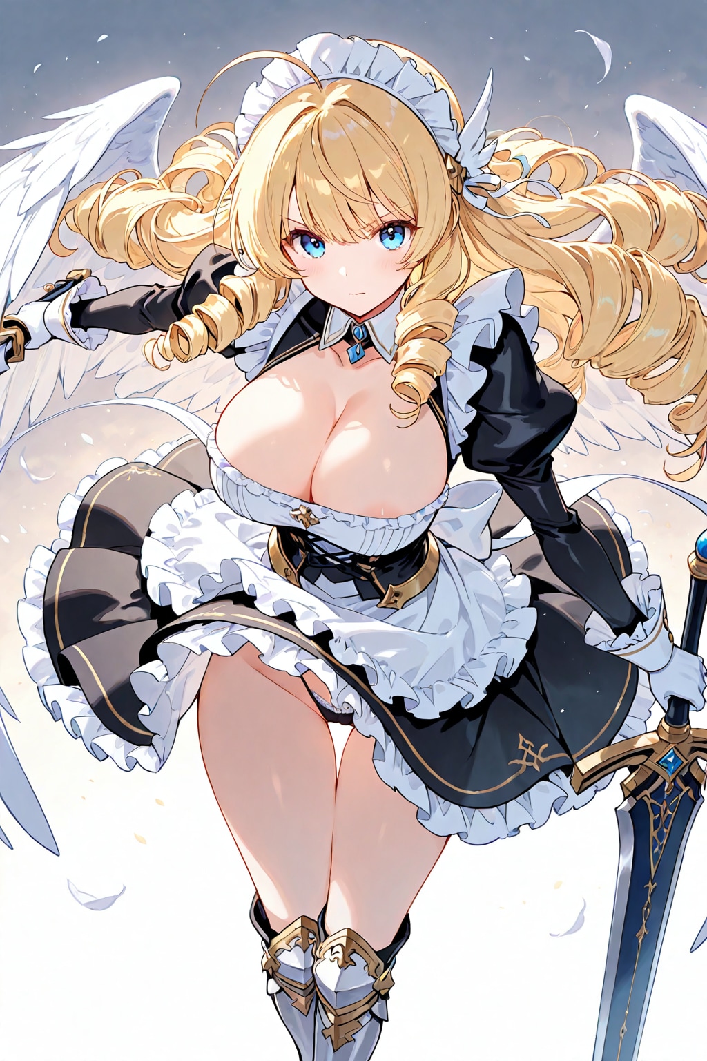 金髪ドリル・天使・バトルメイド