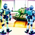 机の上の戦車とメカ兵士 3枚目