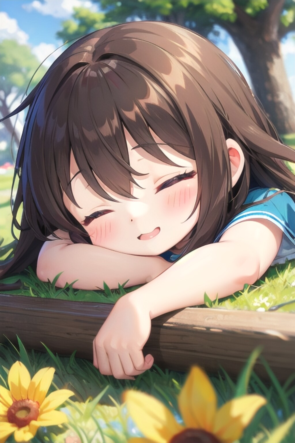 春の陽気で・・お昼寝