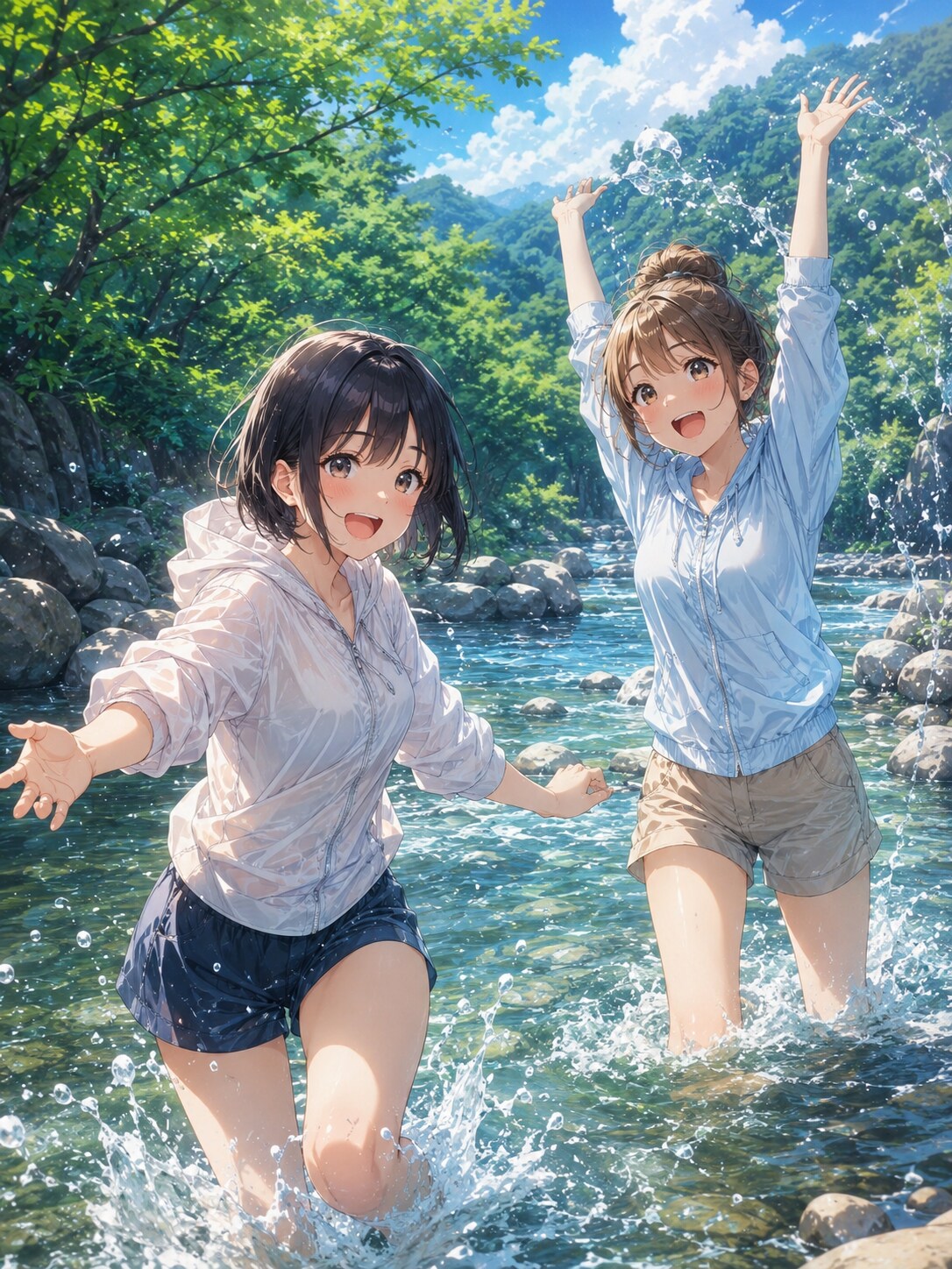 川遊び