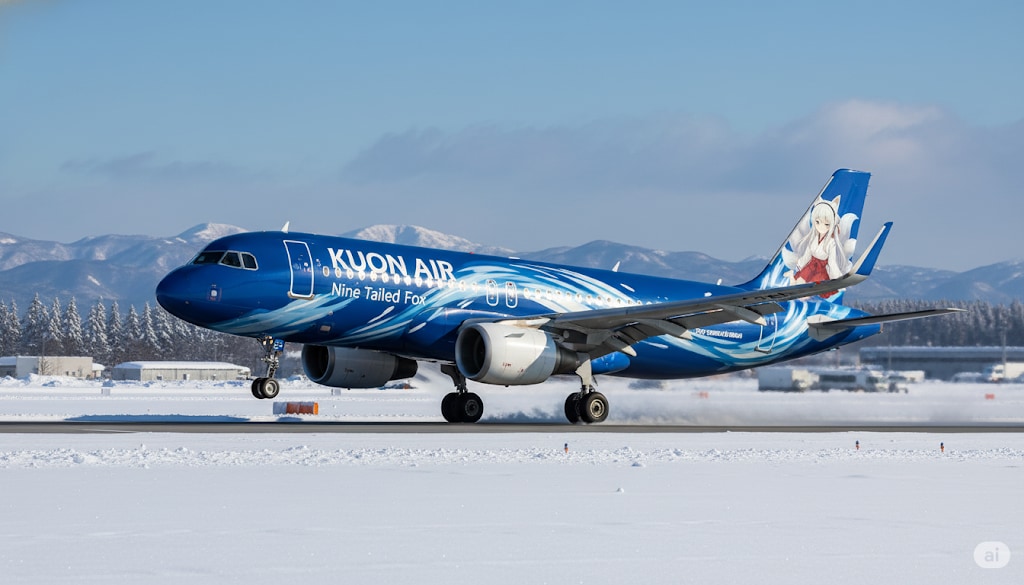 【架空機】KUON AIR - A320neo 特別塗装機 | の人気AIイラスト・グラビア