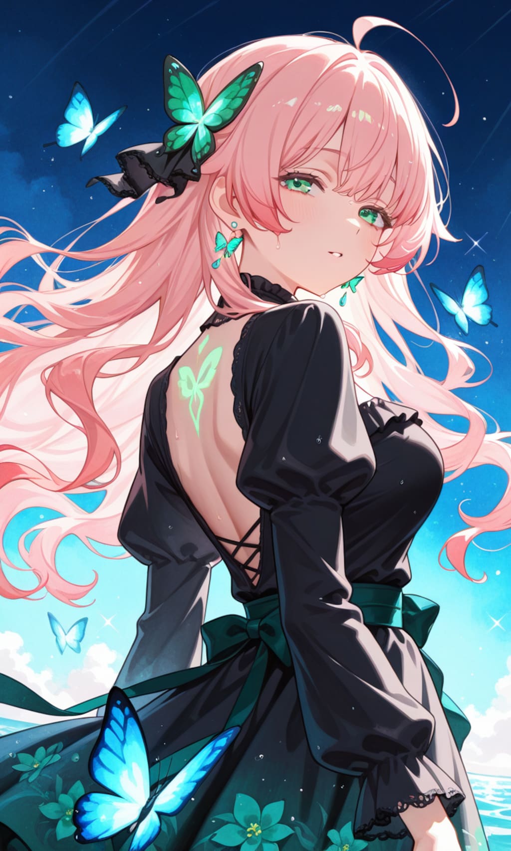 水面の花は静かに佇む