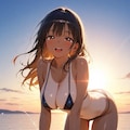 夏と海と夕焼け 6枚目