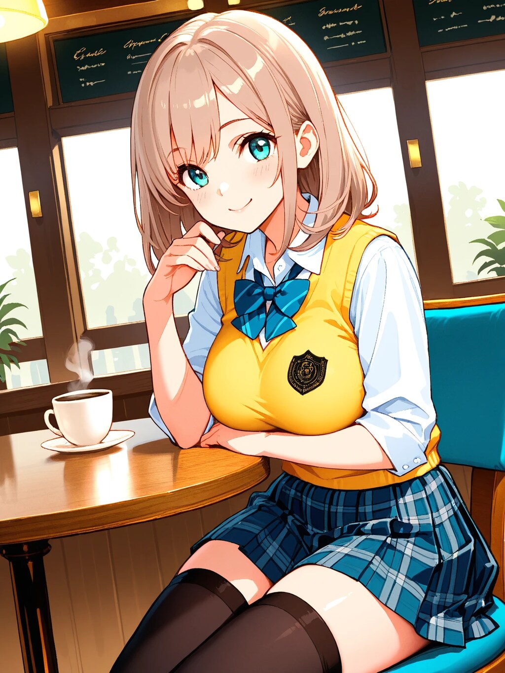カフェにて