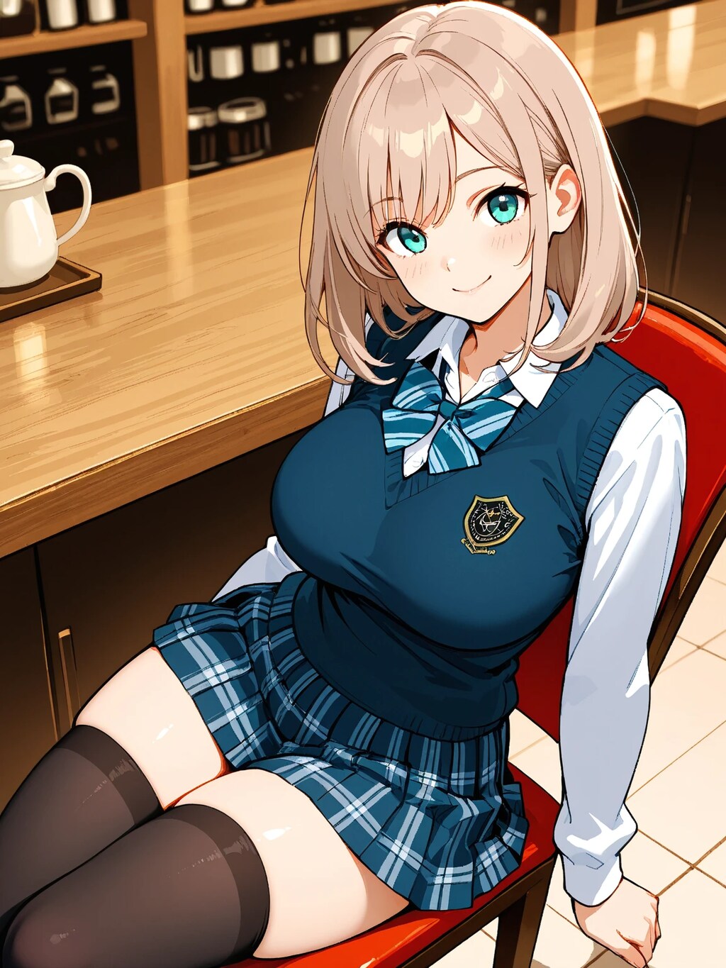 カフェにて