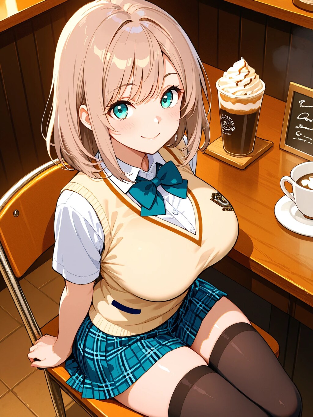 カフェにて