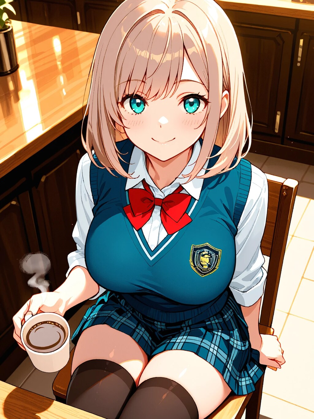 カフェにて