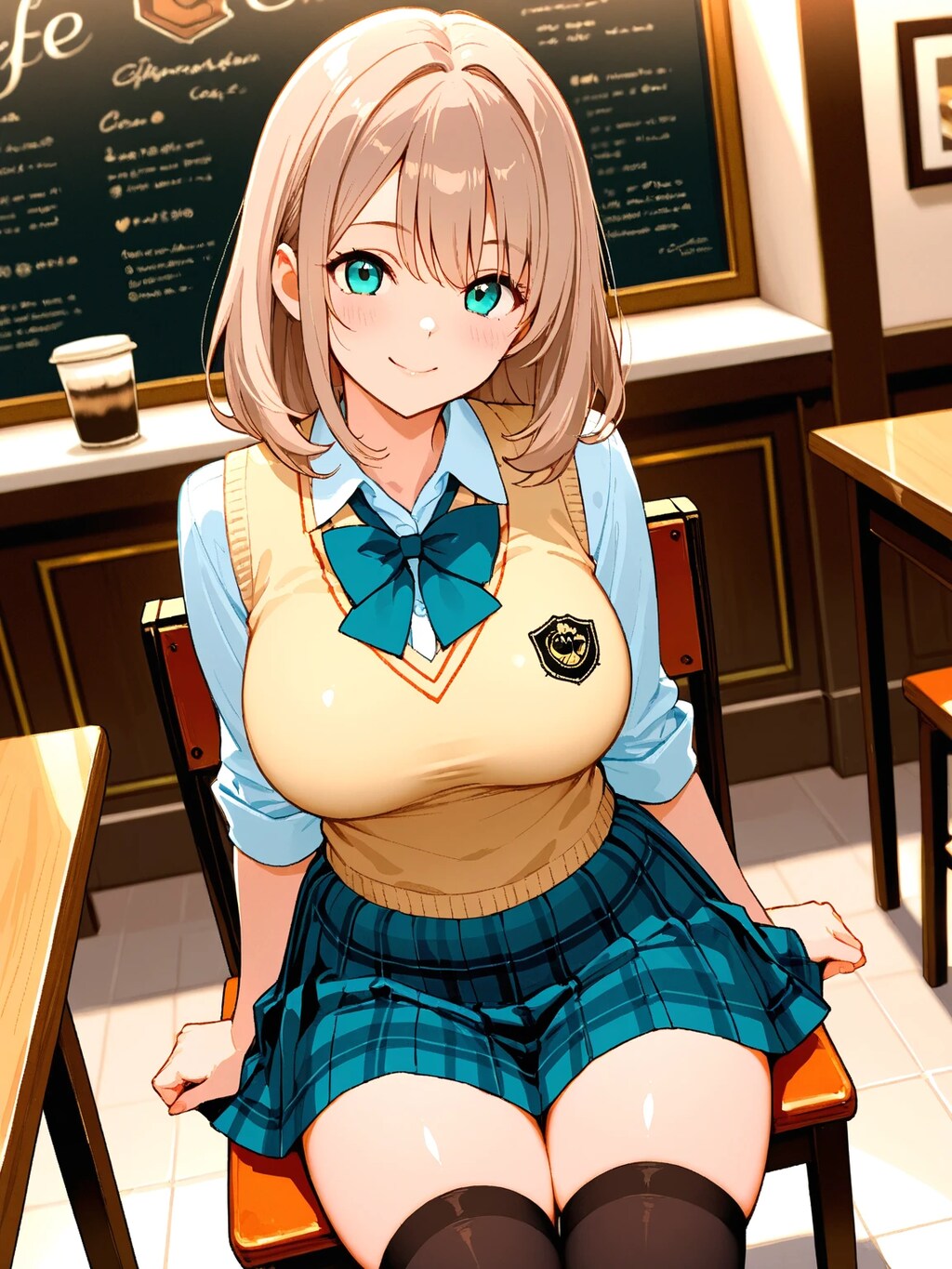 カフェにて