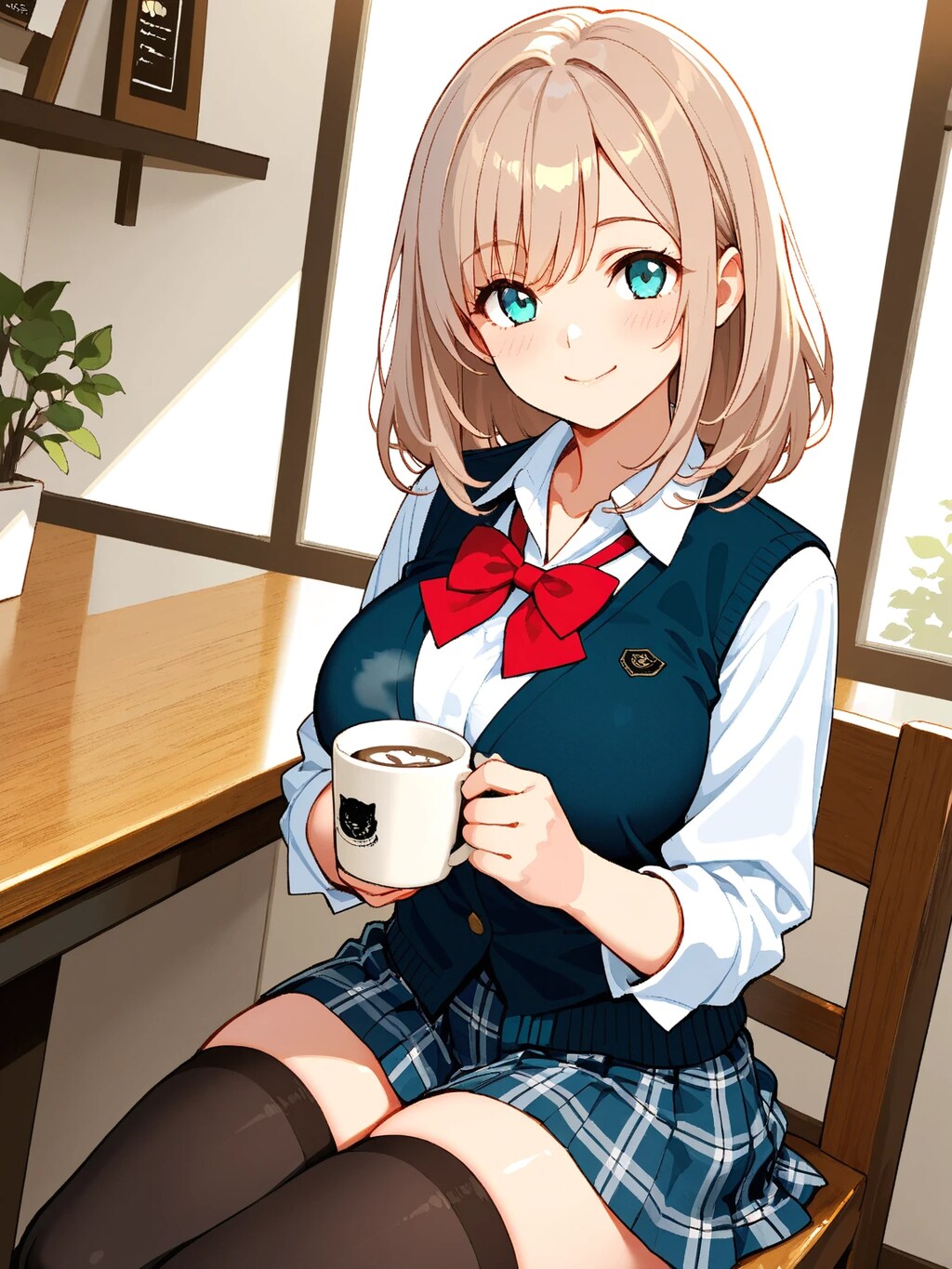カフェにて
