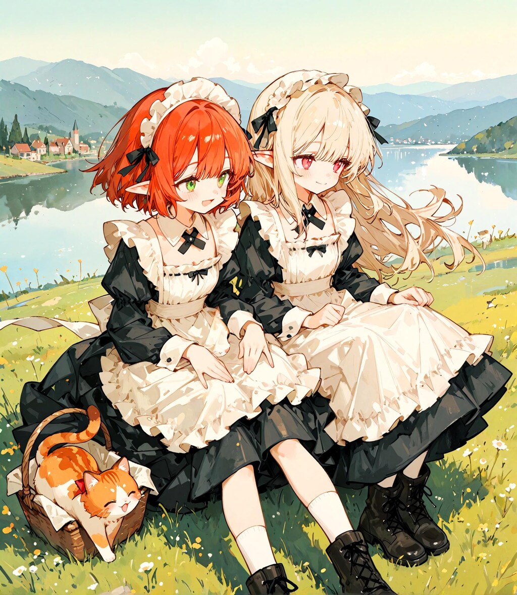 ふたりエルフメイド少女