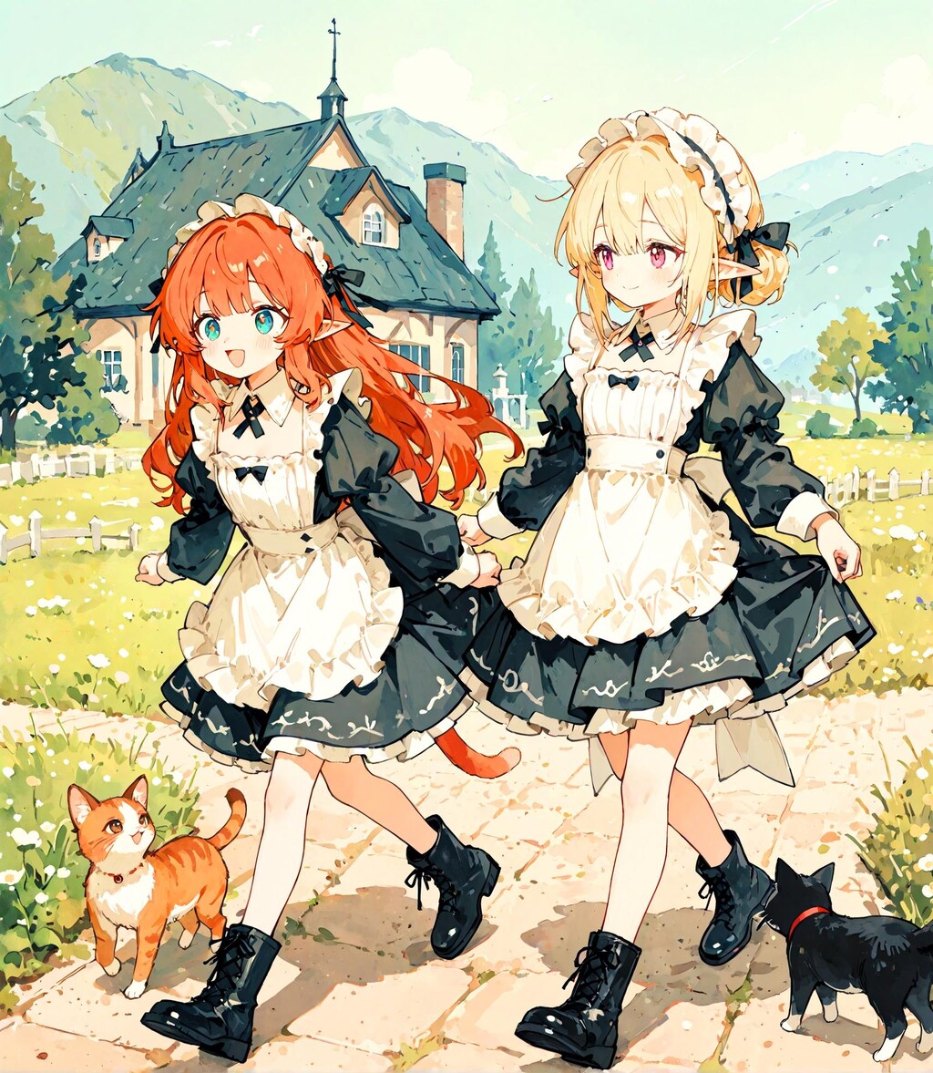 ふたりエルフメイド少女