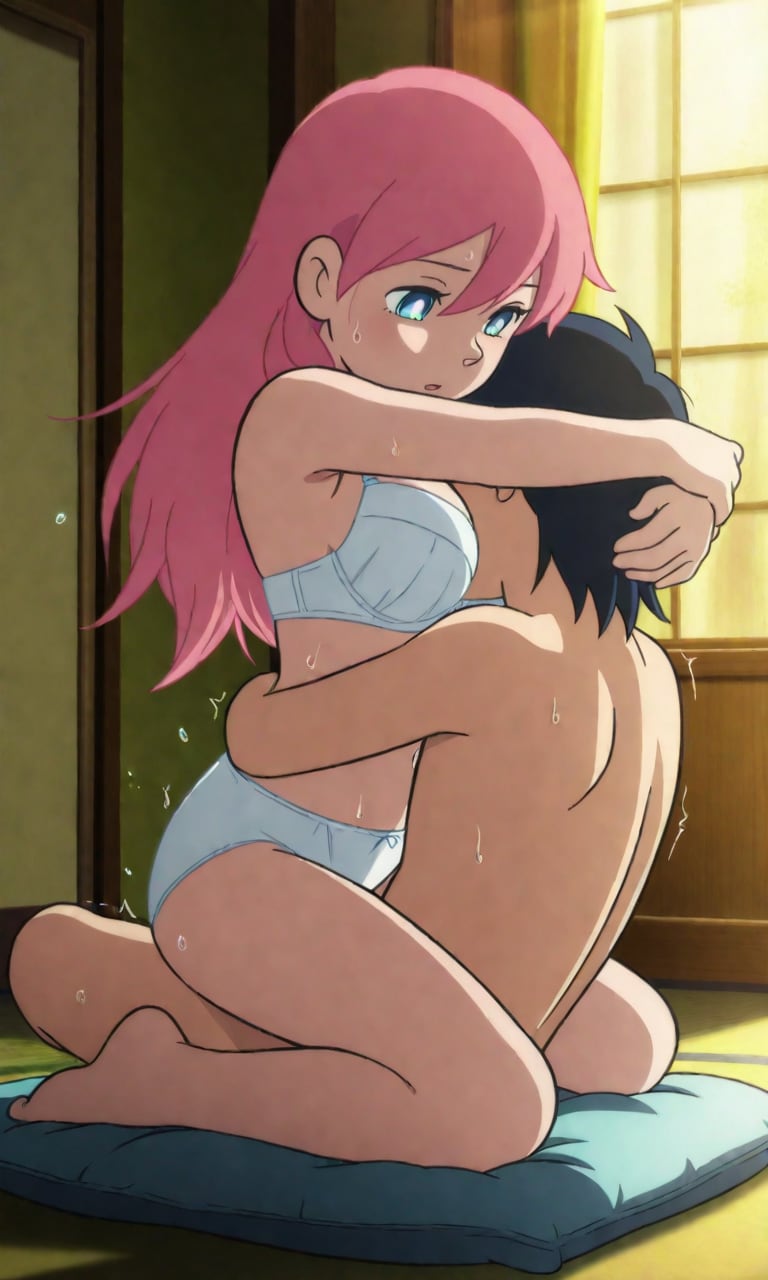下着姿で中出し