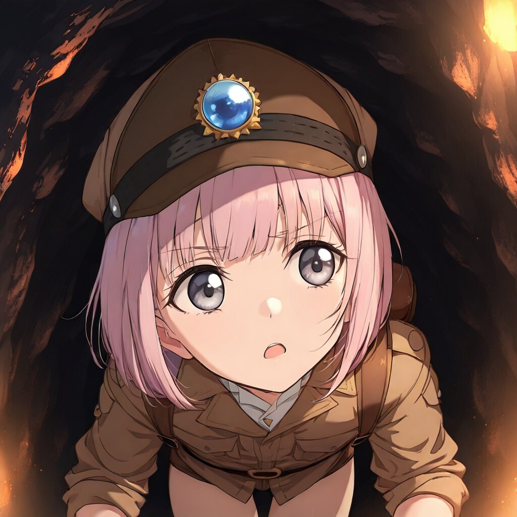 てっちゃん　洞穴を進む