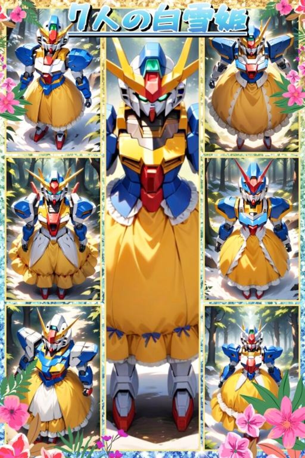 7人の白雪姫　コラージュ