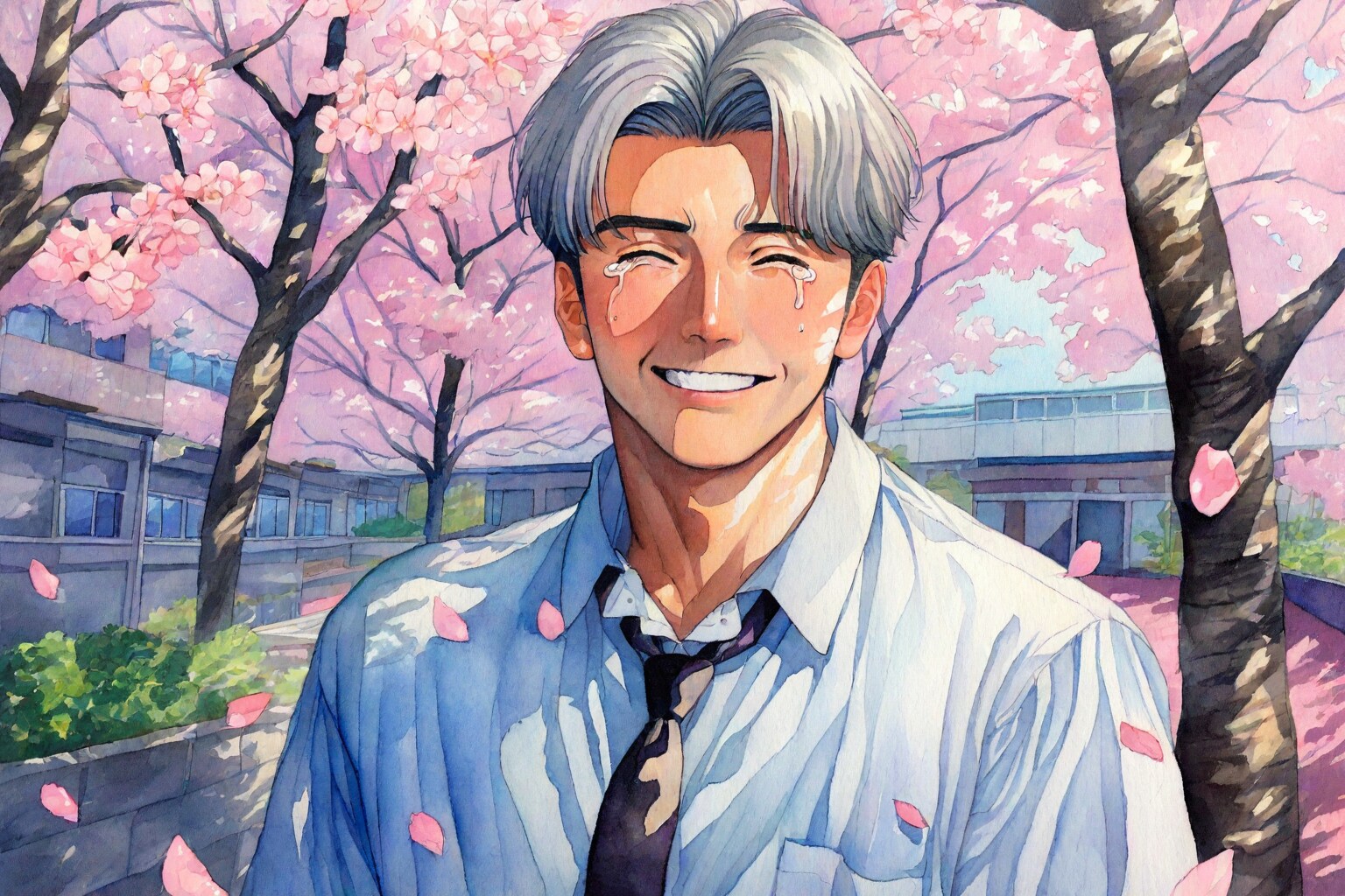 卒業生より泣いてる担任