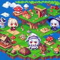 ゲーム画面風きのこの島 5枚目
