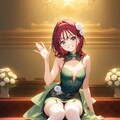 #WAVE の ファッションモデル-緑ドレス Ver. 3枚目
