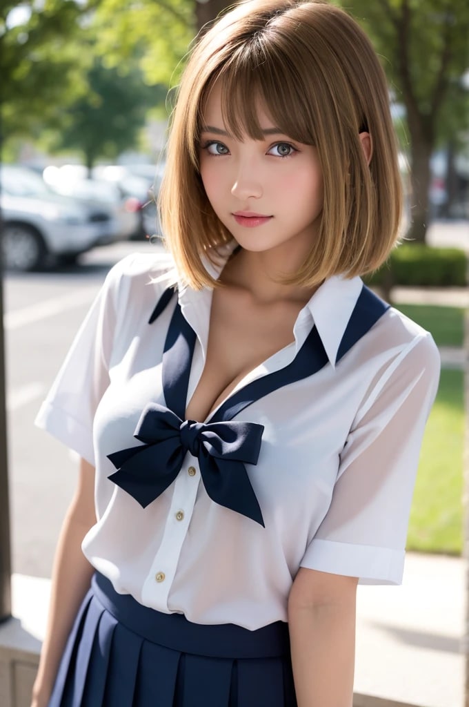 制服の胸のボタンを下級生達にねだられ♪#11
