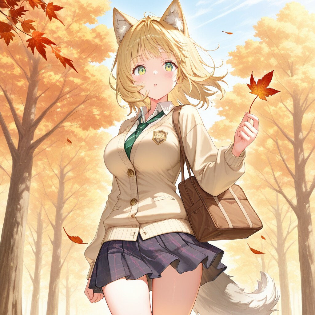 森を駆ける狼耳