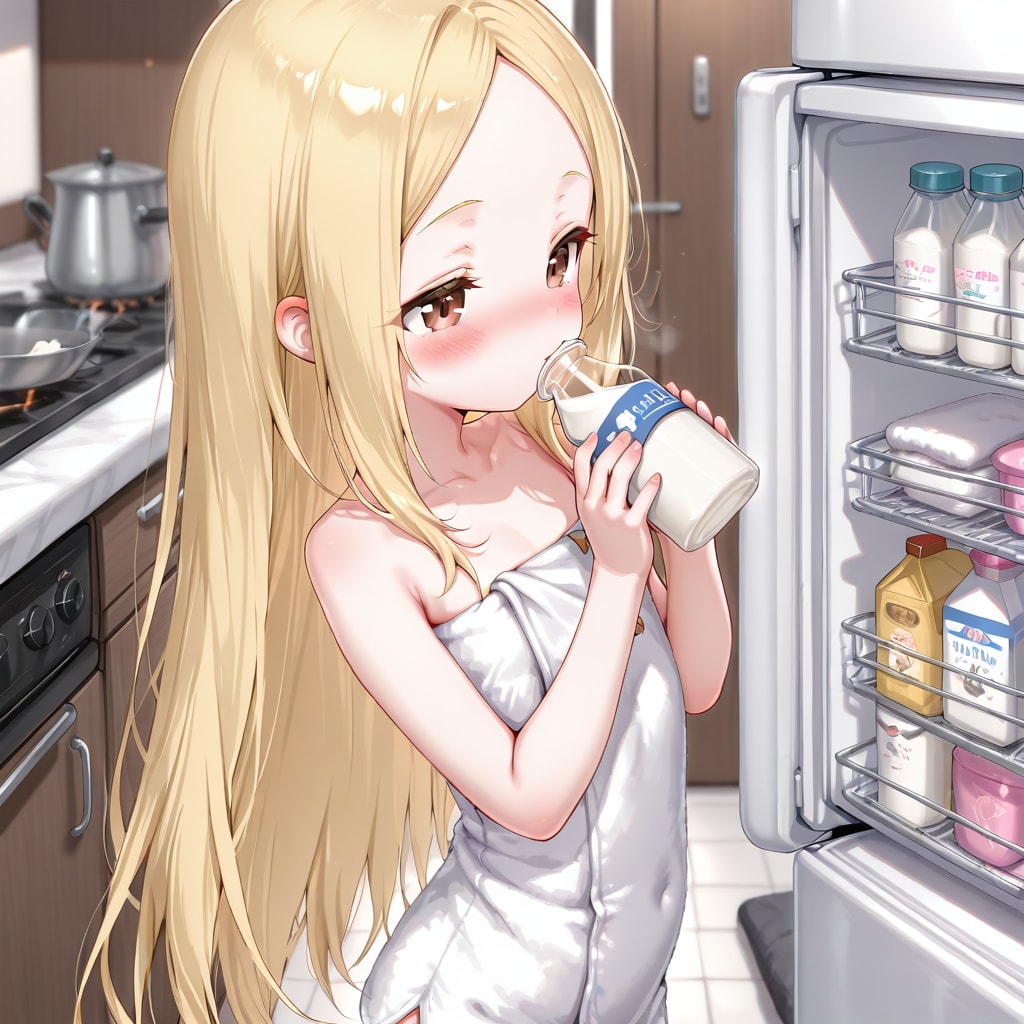 お風呂上がりはまず牛乳