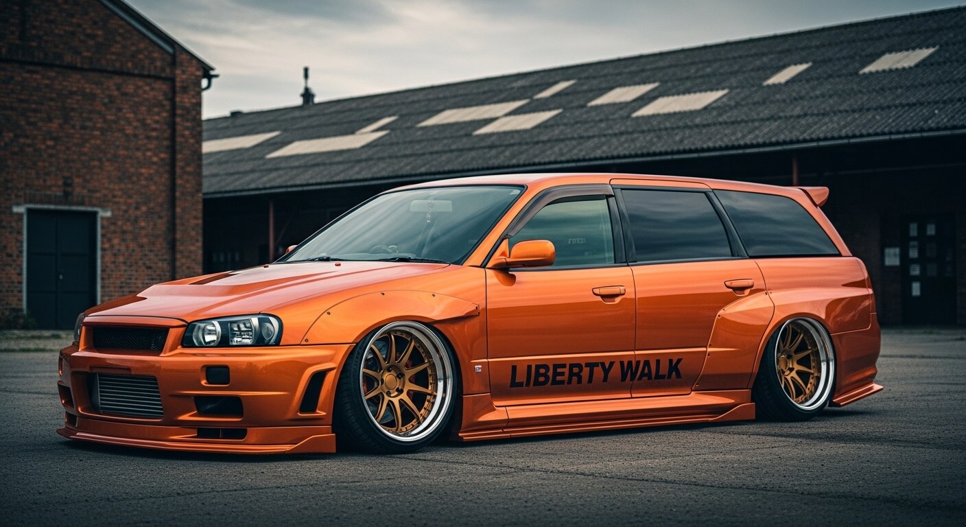 リバティーウォークR34ワゴン | の人気AIイラスト・グラビア