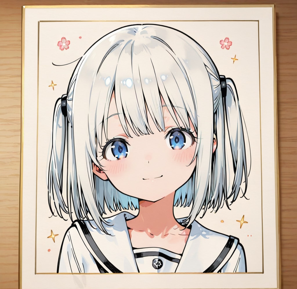 下書きの女の子