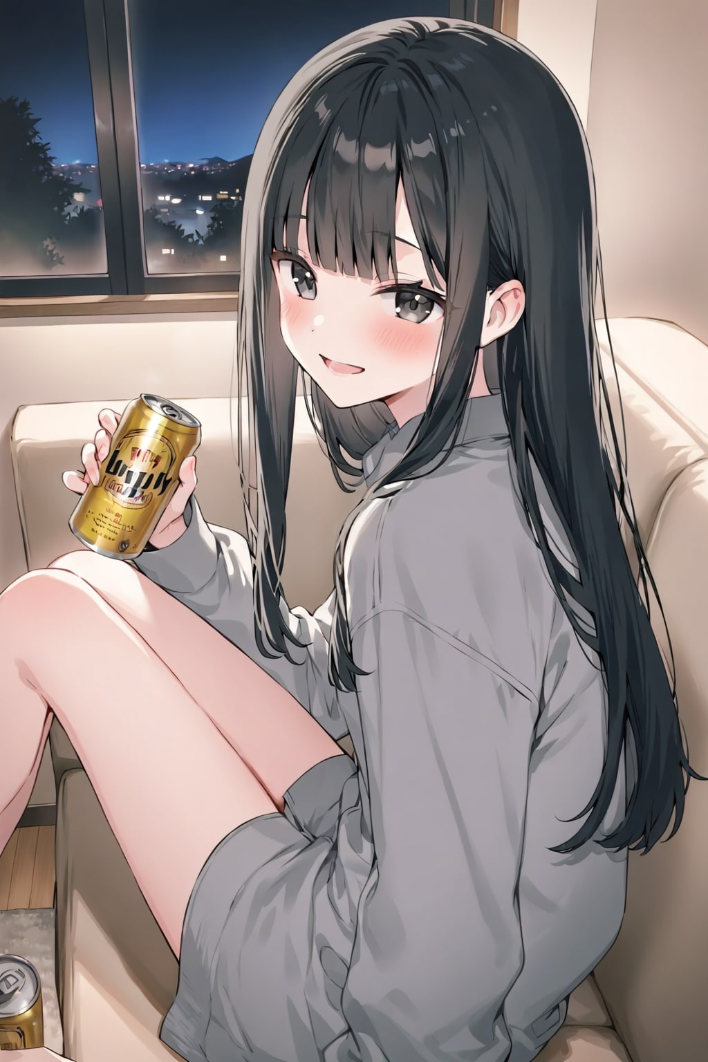 ビールを飲む女７