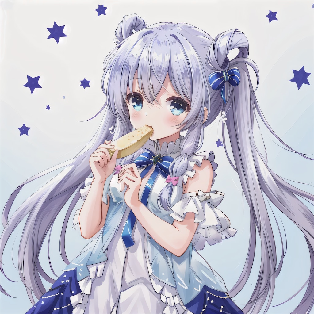 紫髪ロングでバナナの少女７